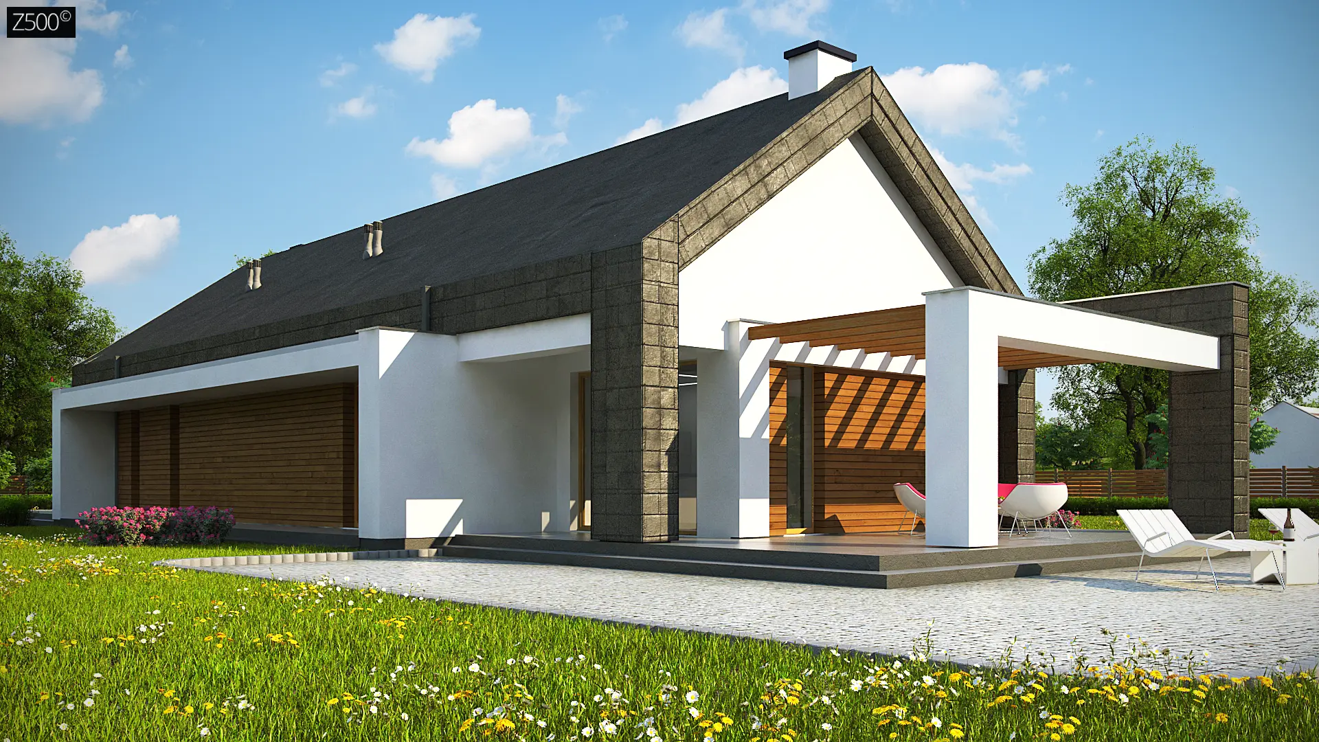 Проект дома в стиле барнхаус Б230 строительство в Сочи