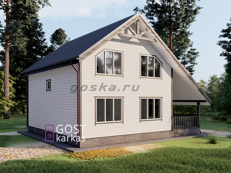 Проект каркасного дома К 136 строительство в Сочи