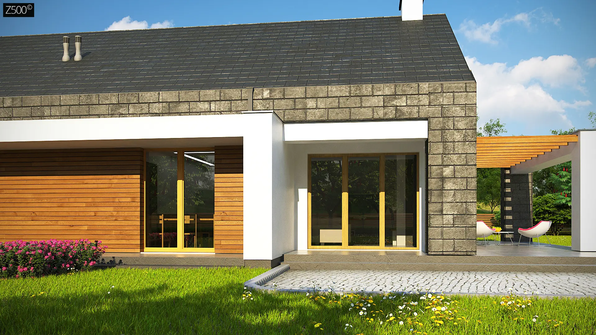 Проект дома в стиле барнхаус Б230 строительство в Сочи